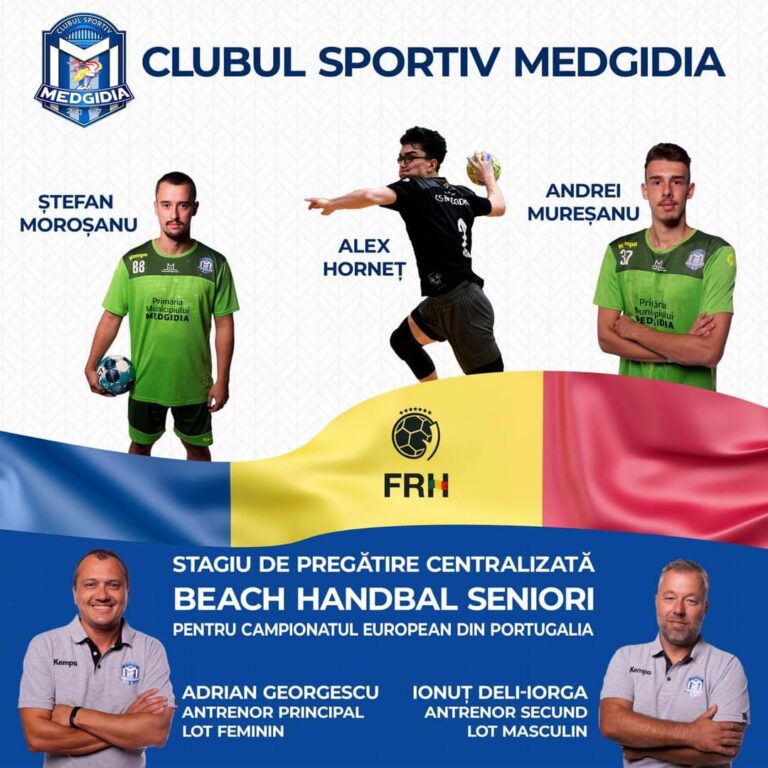 CS Medgidia, reprezentată la ambele naționale tricolore de beach-handball