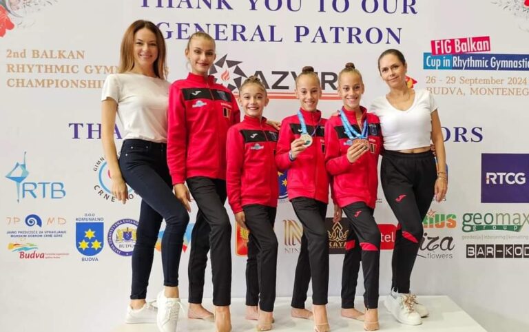 Patru titluri balcanice pentru sportivele de la CS Victoria Cumpăna la gimnastică ritmică
