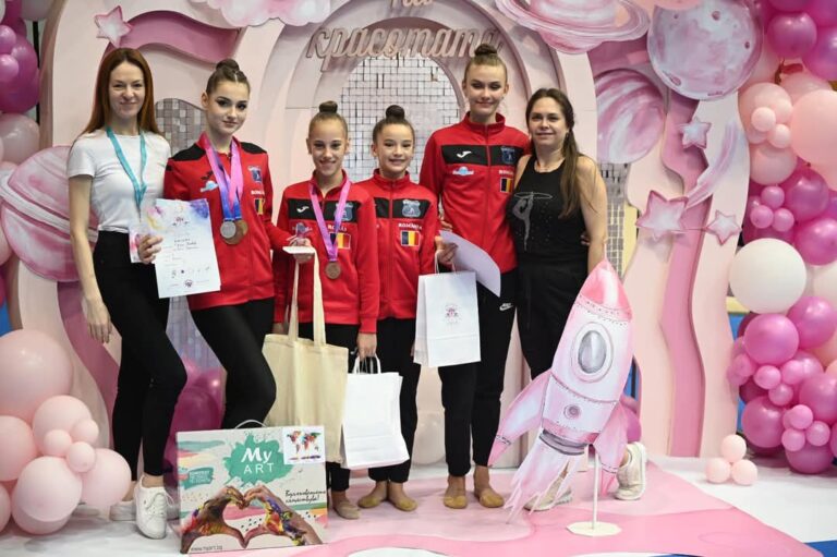 Fetele de la Victoria Cumpăna, în top la competiția internațională de gimnastică ritmică din Bulgaria