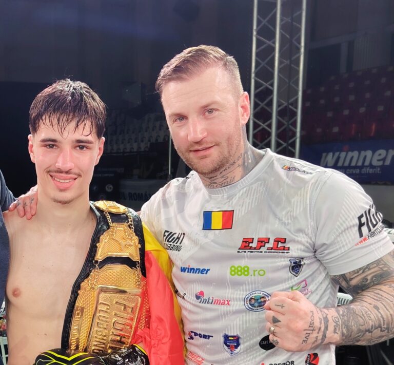 Show la EFC Constanța! Cosmin Brumă și-a păstrat centura mondială Fight Clubbing!