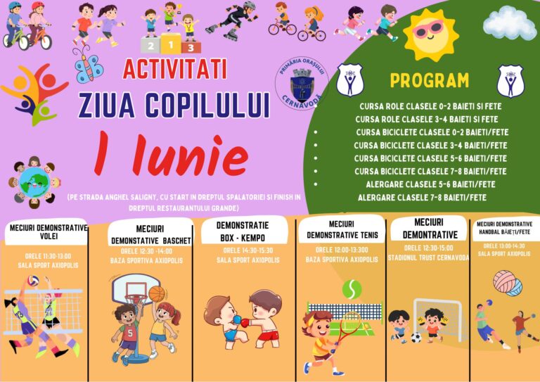 Copiii din Cernavodă sărbătoresc ziua de 1 iunie prin sport la acțiunile clubului Axiopolis